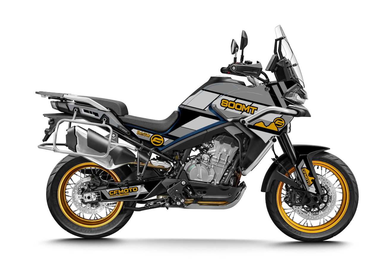  CF Moto 800 MT IBEX kit déco stickers Mountain Gris et Gris — Burn-Out-Design 