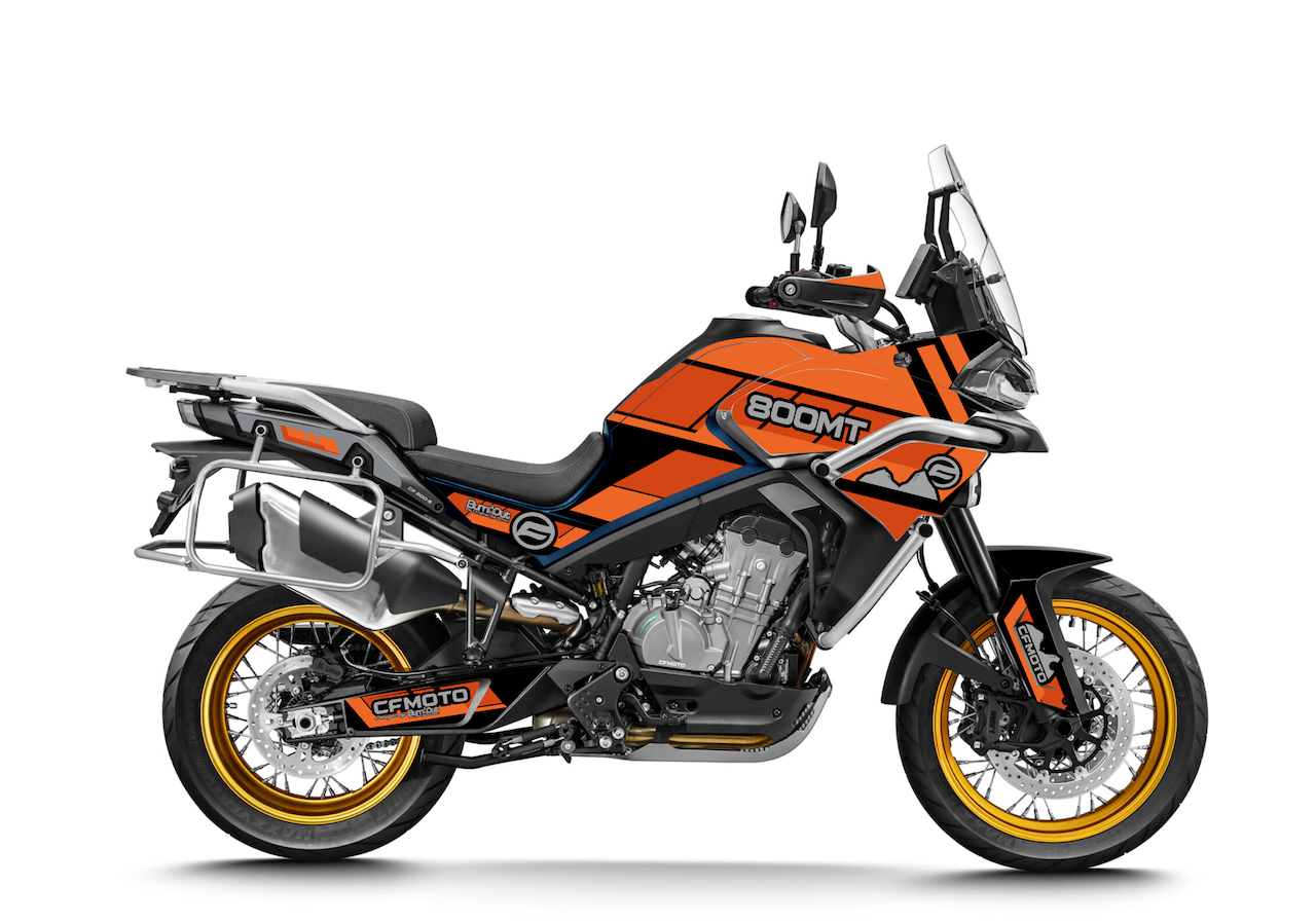  CF Moto 800 MT IBEX kit déco stickers Mountain Orange et Orange — Burn-Out-Design 