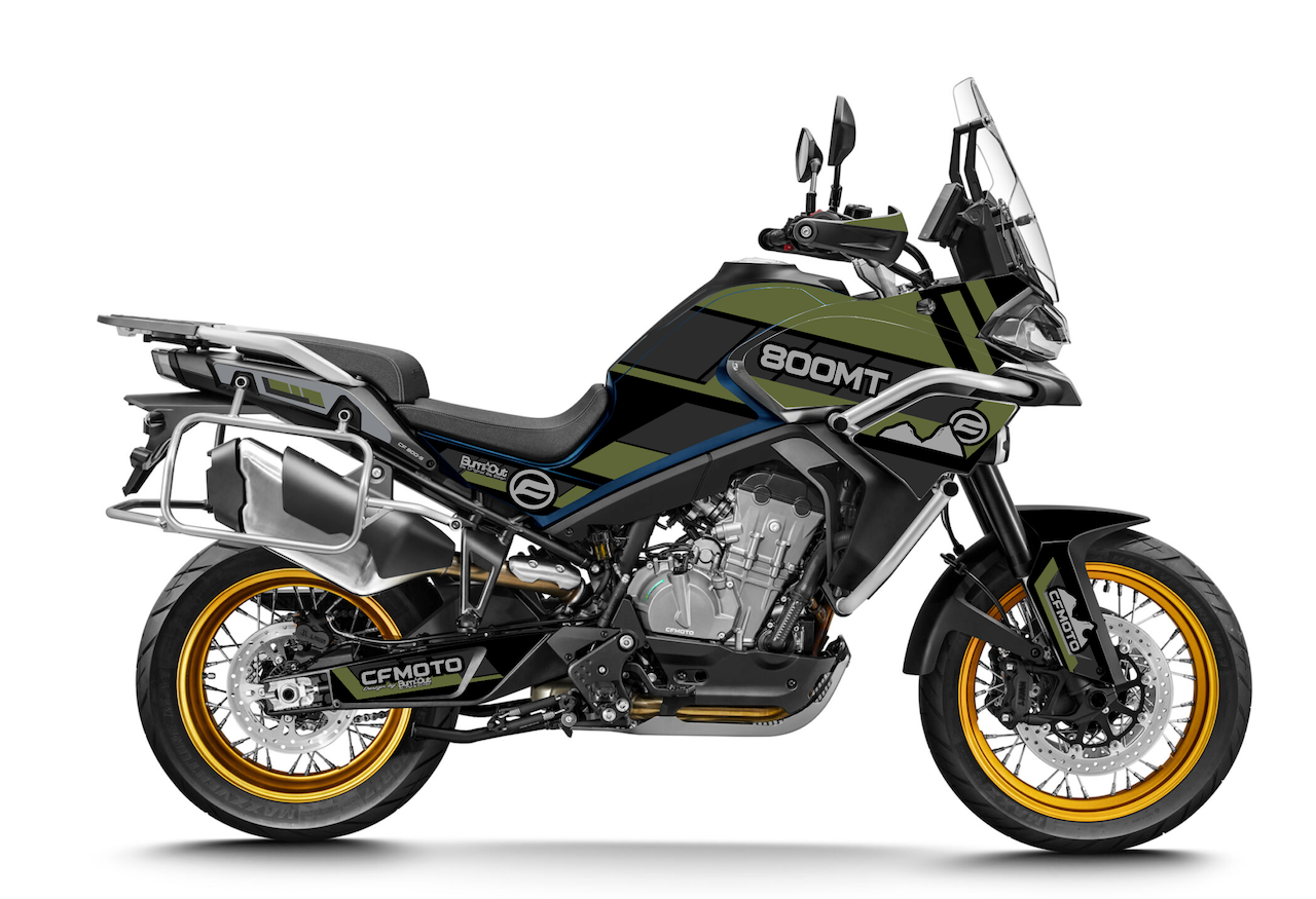  CF Moto 800 MT IBEX kit déco stickers Mountain Kaki et Gris — Burn-Out-Design 