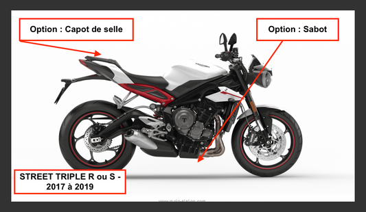 TRIUMPH STREET TRIPLE R ou S - 2017 à 2019 (accessoires)