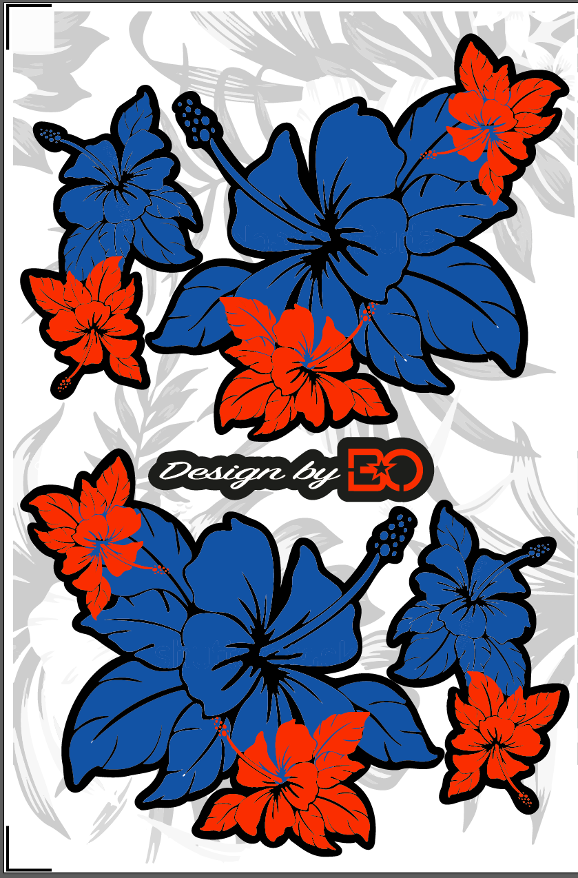 Stickers pour Casques Bol FLOWERS