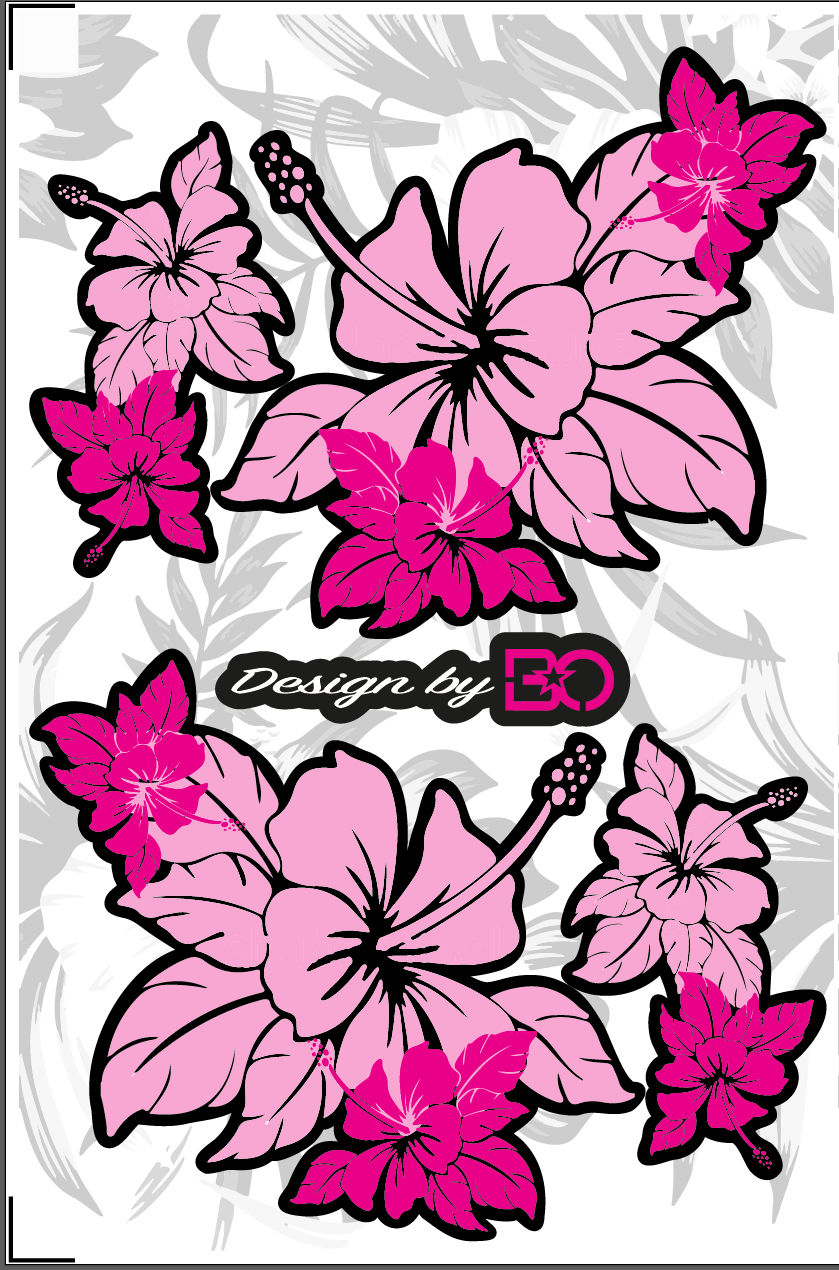 Stickers pour Casques Bol FLOWERS