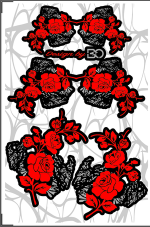 Stickers pour Casques Bol FLOWERS
