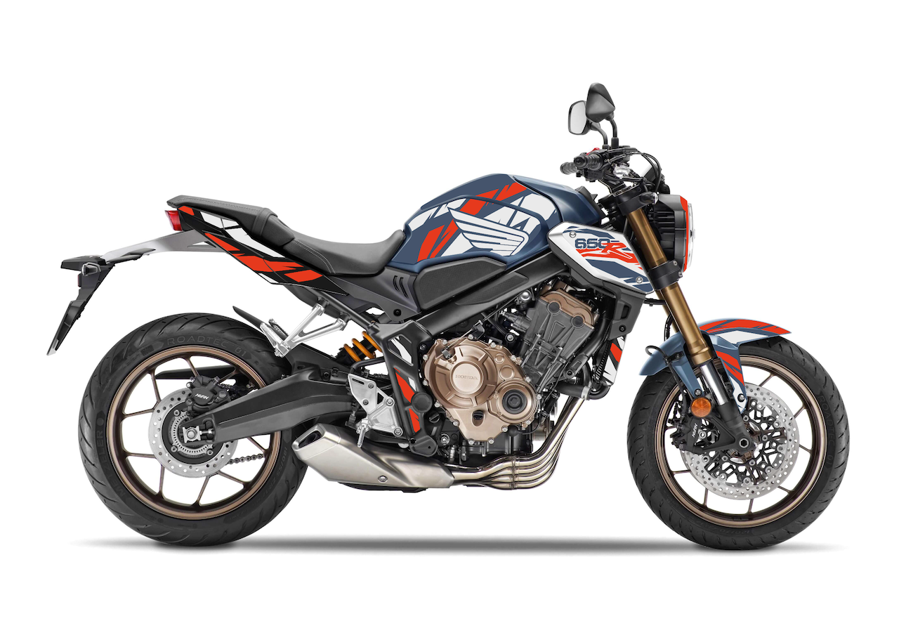 HONDA-CB-650-R-ROADSTER-personnalisation-kit-deco-stickers-burn-out-design-fireblade-rouge-noir-gris