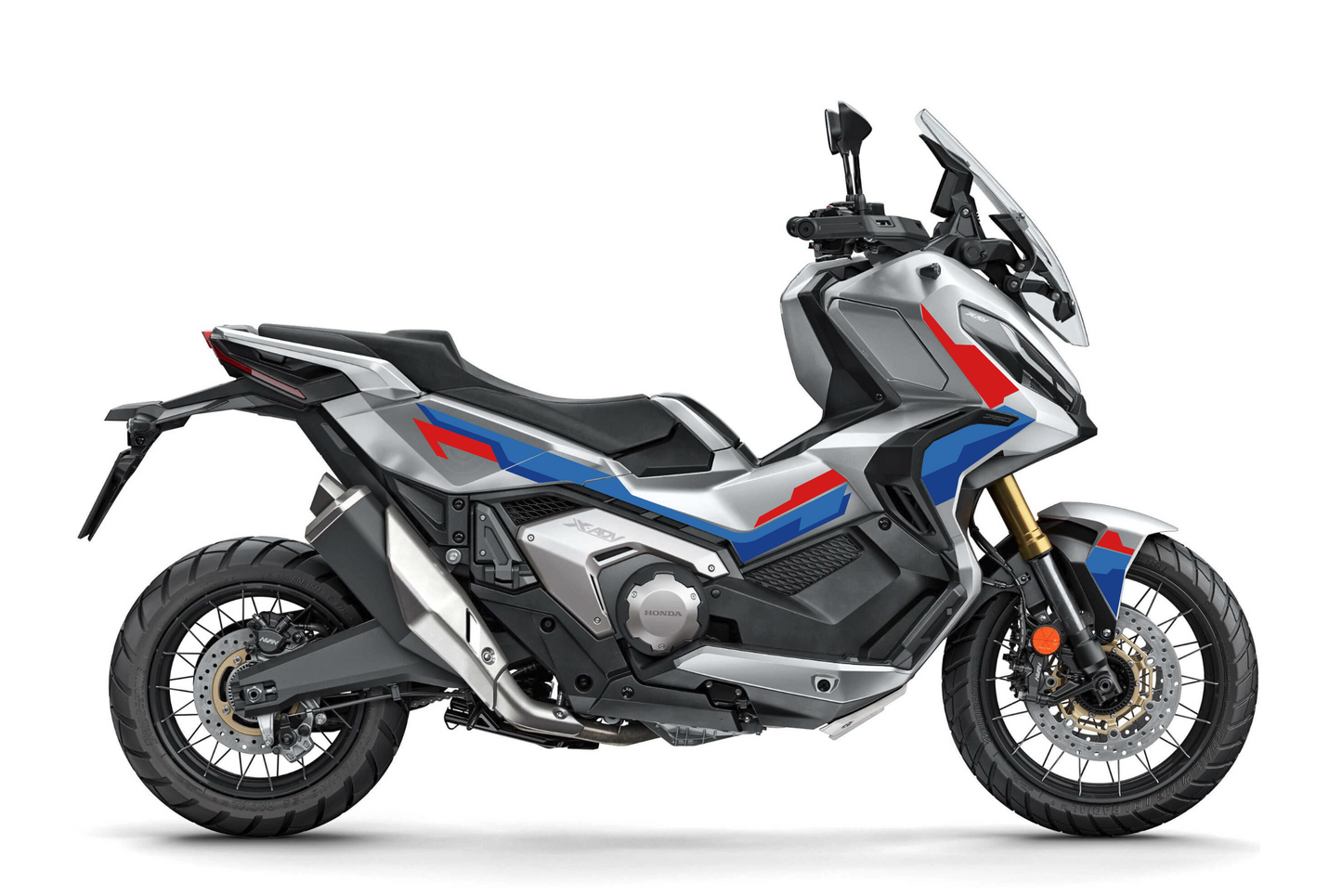 HONDA-X-ADV-XADV-750-scooter-personnalisation-kit-deco-stickers-burn-out-design-sport-gris-bleu-rouge