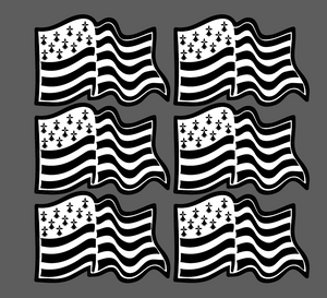 Stickers rétroréflechissants de casques: DRAPEAUX