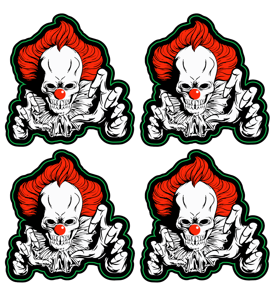 Sticker autocollant réservoir moto Clown - Art Déco Stickers