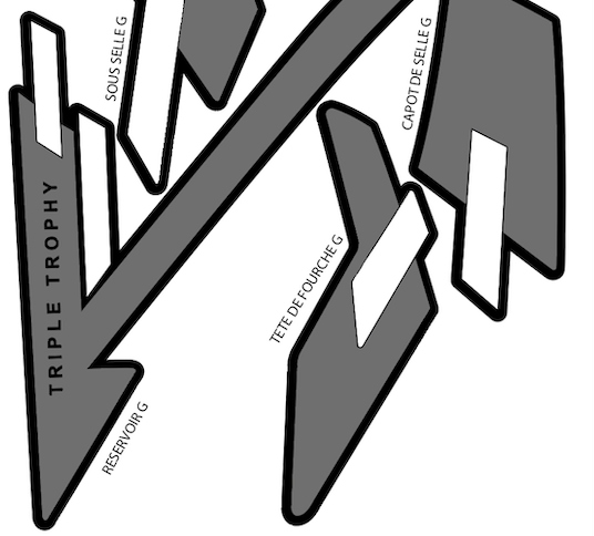 TRIUMPH Stickers de Jantes  MOTO 2