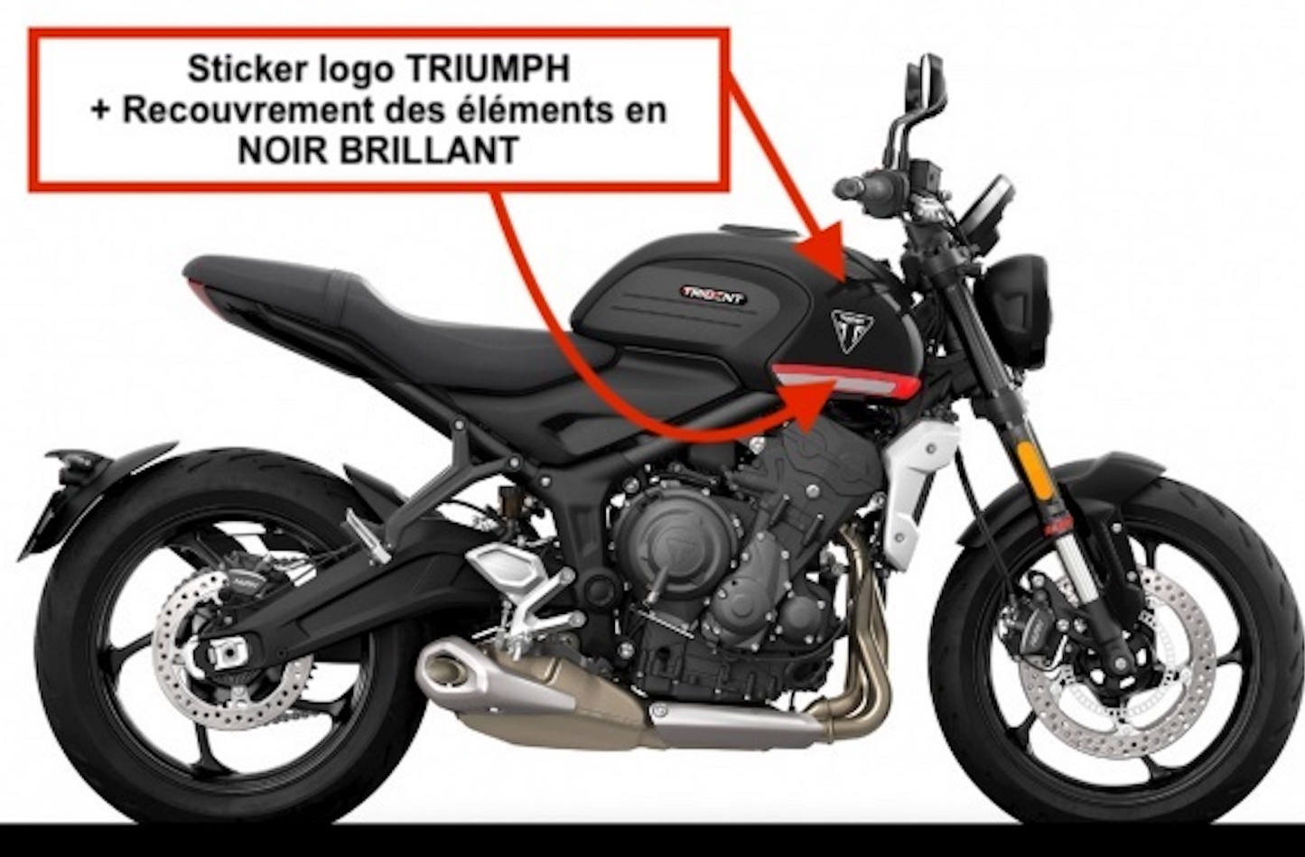 TRIUMPH TRIDENT 660 (2021+) : LOGO Réservoir